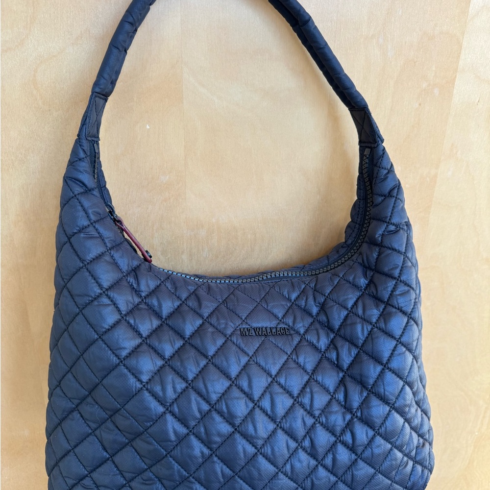 MZ Wallace Large Metro Shoulder Hobo bag in Black